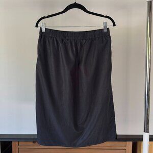 COS Midi Navy Blue Cupro Blend Skirt